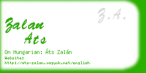 zalan ats business card